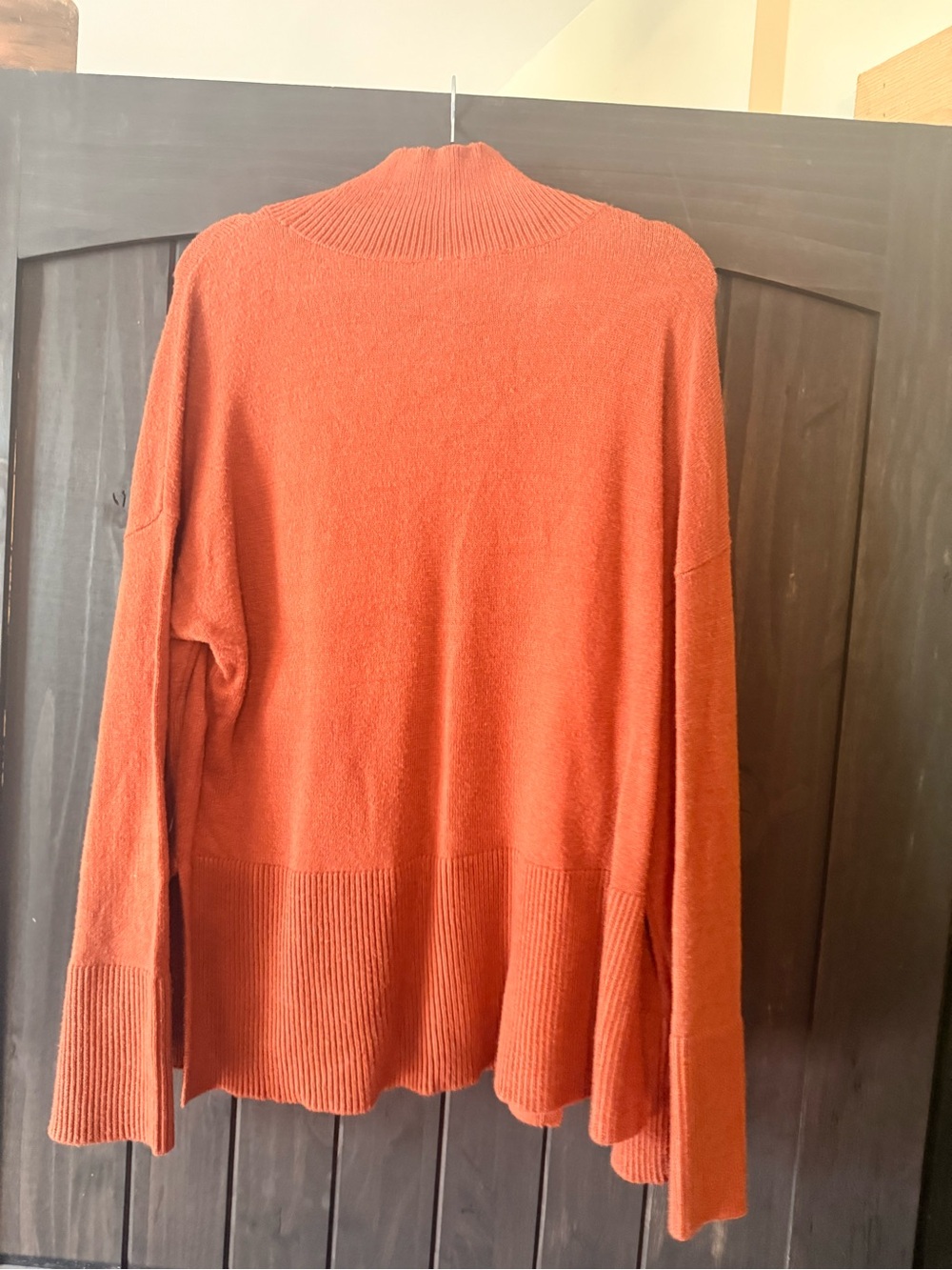 Cyrus Rust Ribbed Knit Pullover Sweater - Picture 4 of 4